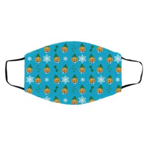 Cocker Dog Pattern Christmas Face Mask