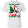 Santa Hat Snoopy And Woodstock Walking Christmas shirt