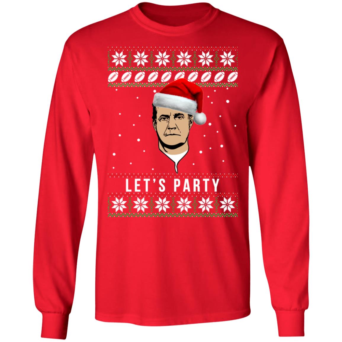 Belichick Lets Party Ugly Christmas Sweater Belichick Lets Party Ugly Christmas Sweater