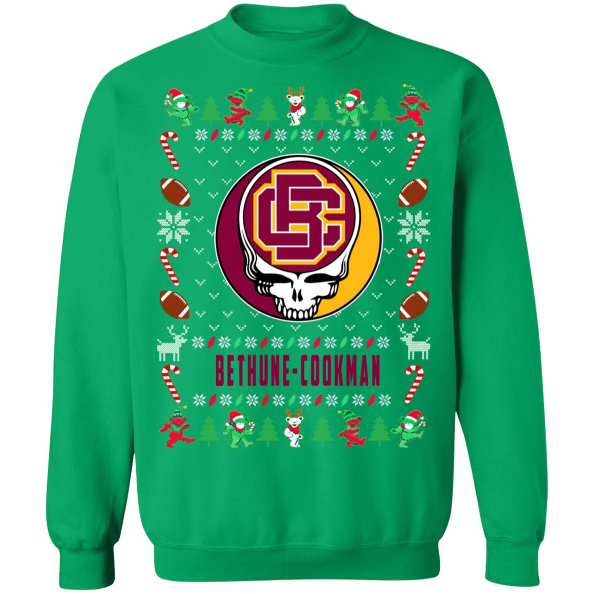 Bethune Cookman Wildcats Gratefull Dead Ugly Christmas Sweater Bethune Cookman Wildcats Gratefull Dead Ugly Christmas Sweater