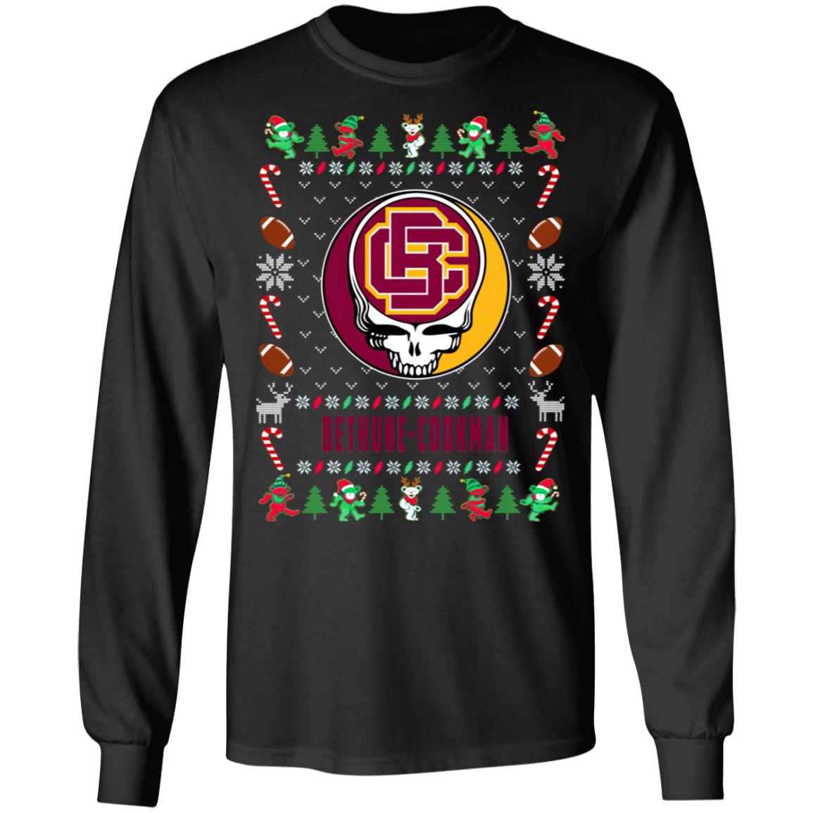Bethune Cookman Wildcats Gratefull Dead Ugly Christmas Sweater Bethune Cookman Wildcats Gratefull Dead Ugly Christmas Sweater