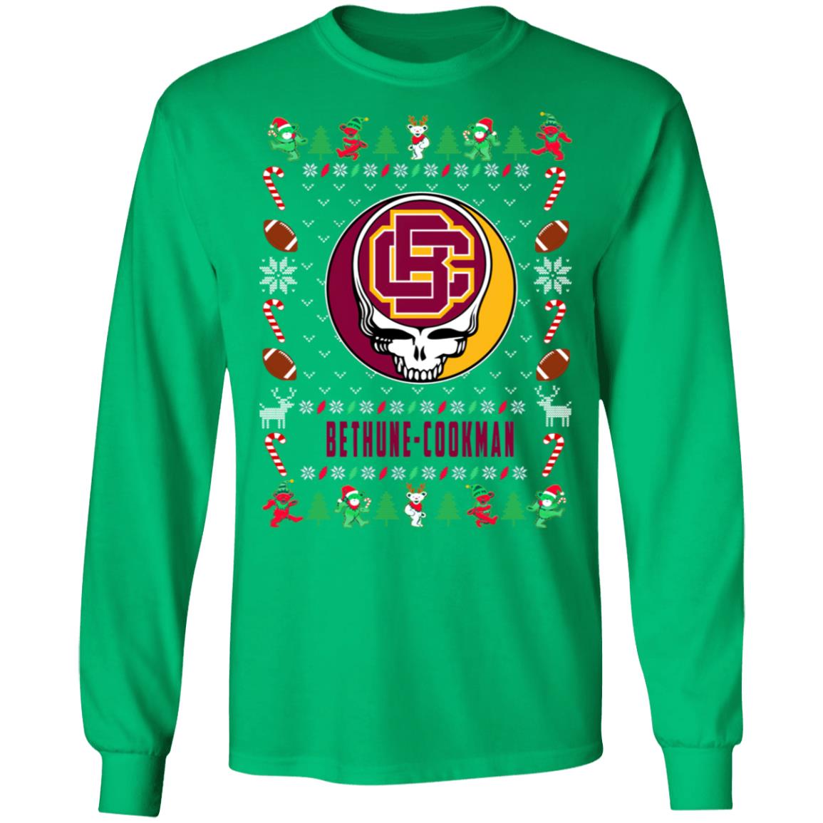 Bethune Cookman Wildcats Gratefull Dead Ugly Christmas Sweater Bethune Cookman Wildcats Gratefull Dead Ugly Christmas Sweater