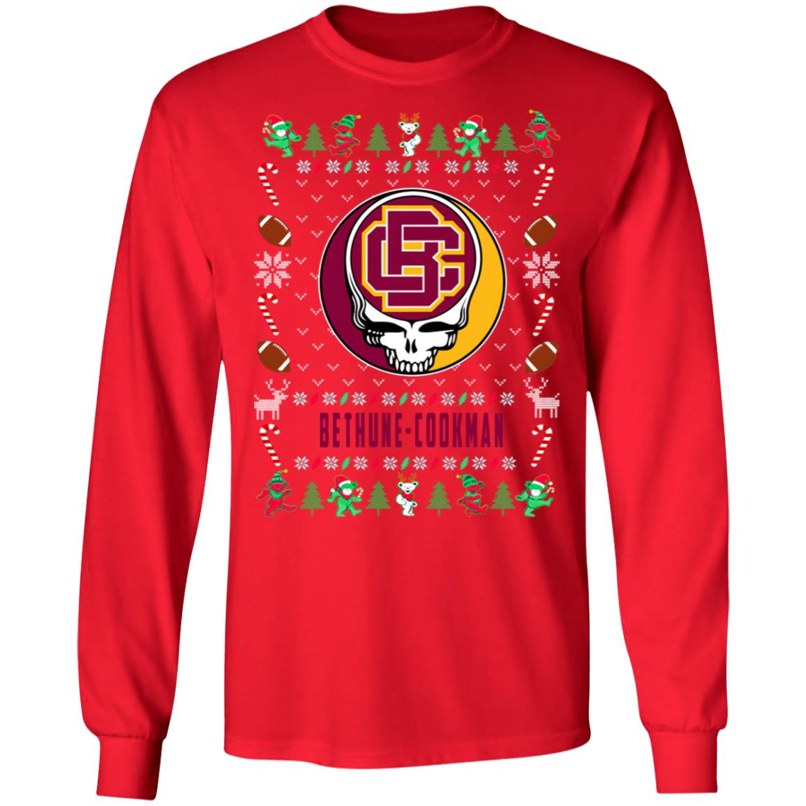 Bethune Cookman Wildcats Gratefull Dead Ugly Christmas Sweater Bethune Cookman Wildcats Gratefull Dead Ugly Christmas Sweater