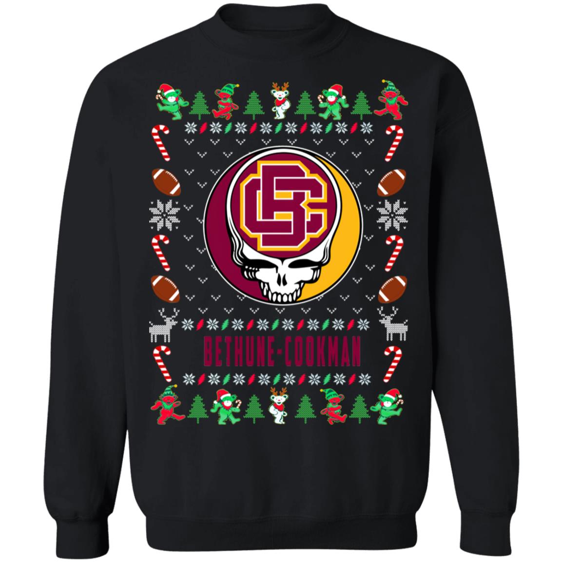 Bethune Cookman Wildcats Gratefull Dead Ugly Christmas Sweater Bethune Cookman Wildcats Gratefull Dead Ugly Christmas Sweater