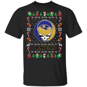 Baltimore Ravens Gratefull Dead Ugly Christmas Sweater