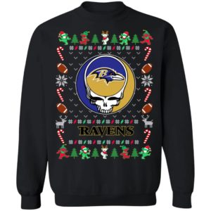 Baltimore Ravens Gratefull Dead Ugly Christmas Sweater