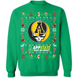 Appalachian State Mountaineers Gratefull Dead Ugly Christmas Sweater