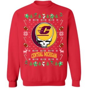 Central Michigan Chippewas Gratefull Dead Ugly Christmas Sweater