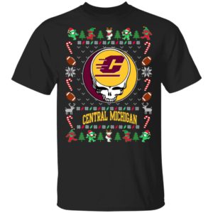 Central Michigan Chippewas Gratefull Dead Ugly Christmas Sweater Central Michigan Chippewas Gratefull Dead Ugly Christmas Sweater