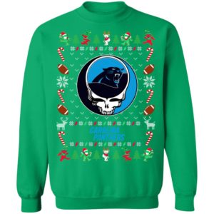 Carolina Panthers Gratefull Dead Ugly Christmas Sweater