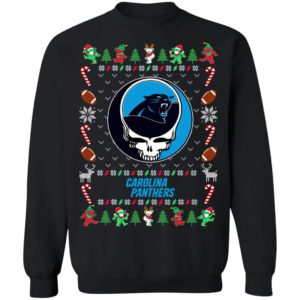 Carolina Panthers Gratefull Dead Ugly Christmas Sweater