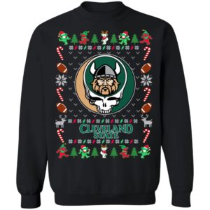 Cleveland State Vikings Gratefull Dead Ugly Christmas Sweater