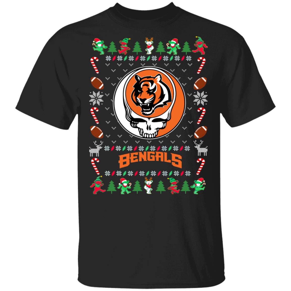 Cincinnati Bengals Gratefull Dead Ugly Christmas Sweater