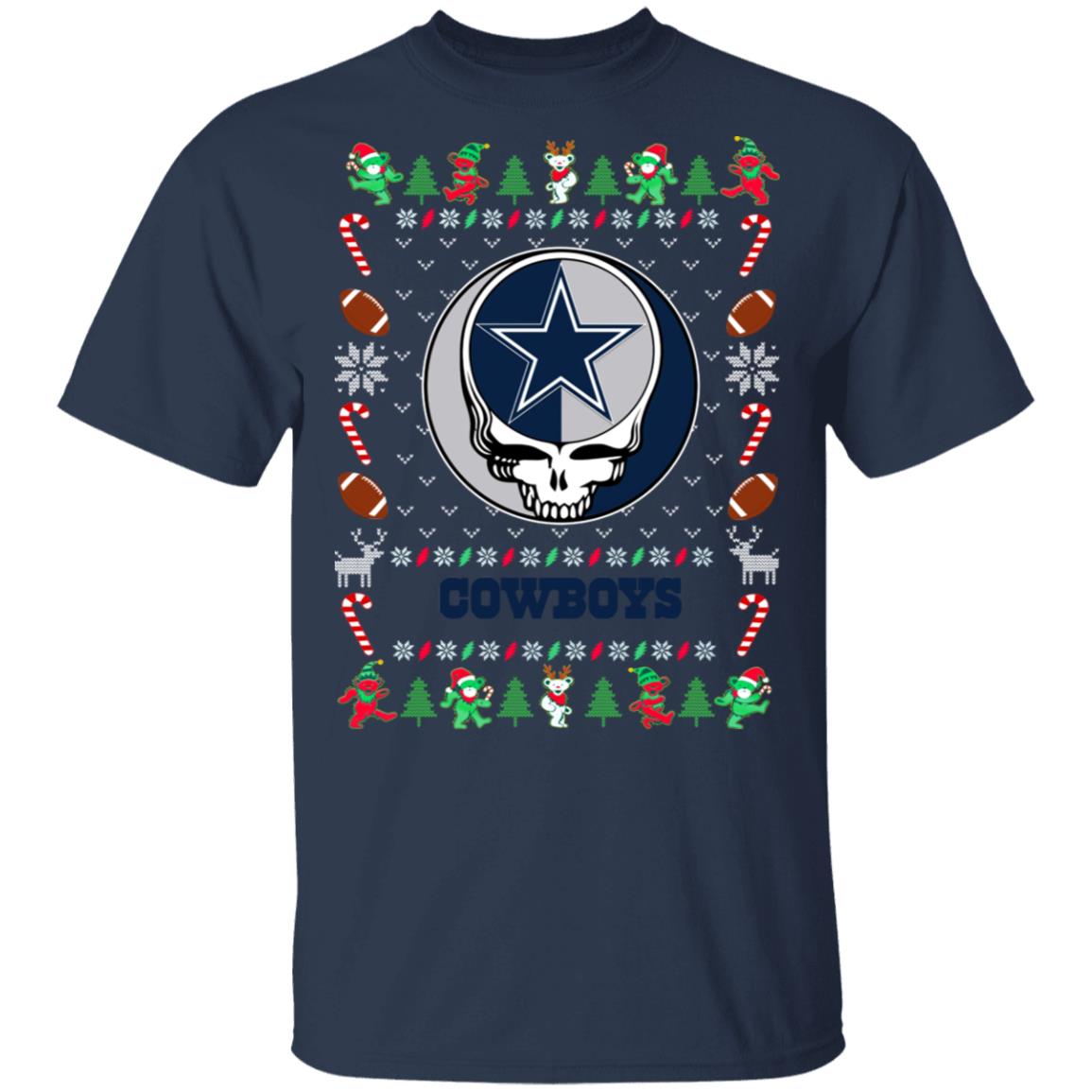 Dallas Cowboys Gratefull Dead Ugly Christmas Sweater Dallas Cowboys Gratefull Dead Ugly Christmas Sweater