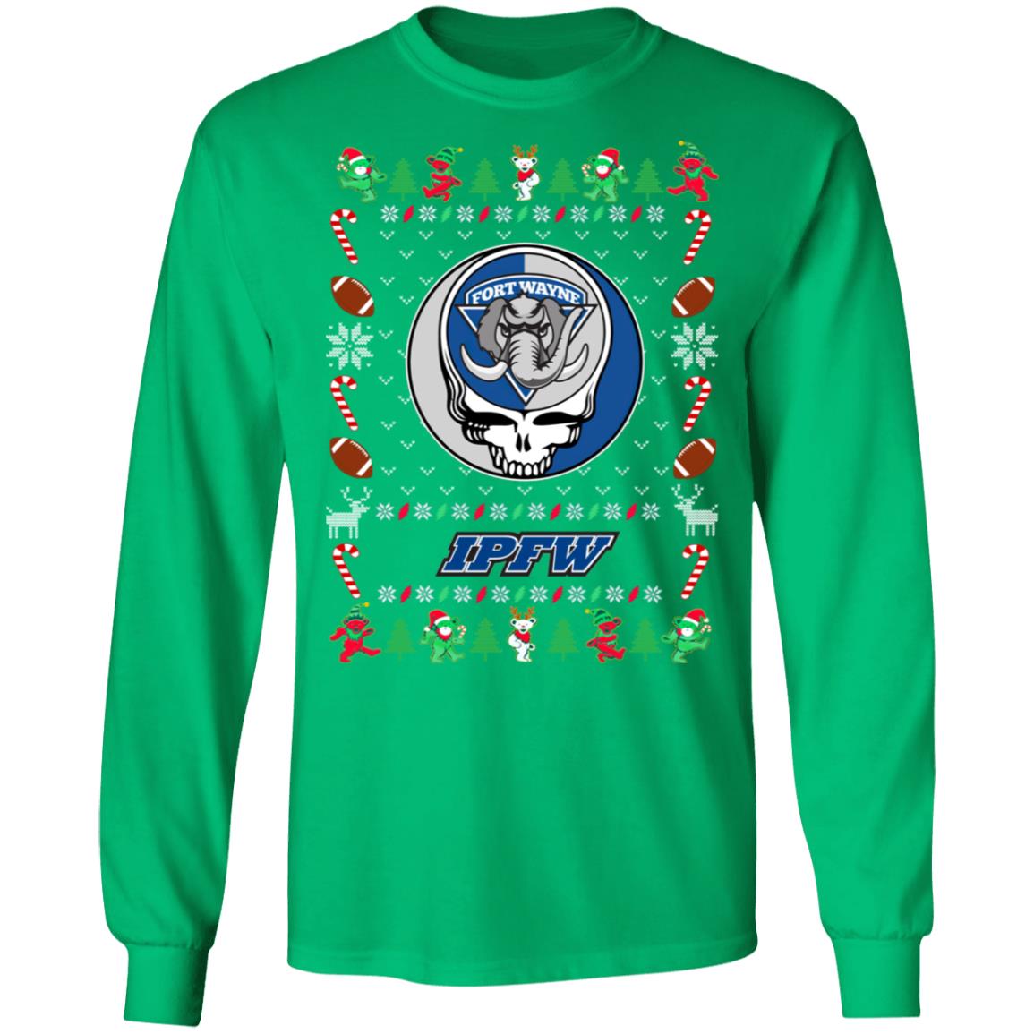 IPFW Mastodons Gratefull Dead Ugly Christmas Sweater IPFW Mastodons Gratefull Dead Ugly Christmas Sweater