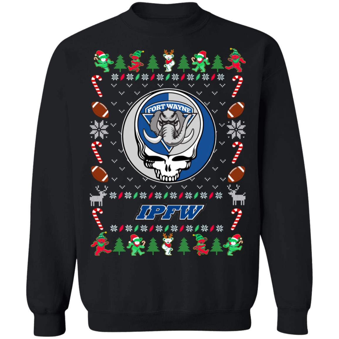 IPFW Mastodons Gratefull Dead Ugly Christmas Sweater IPFW Mastodons Gratefull Dead Ugly Christmas Sweater