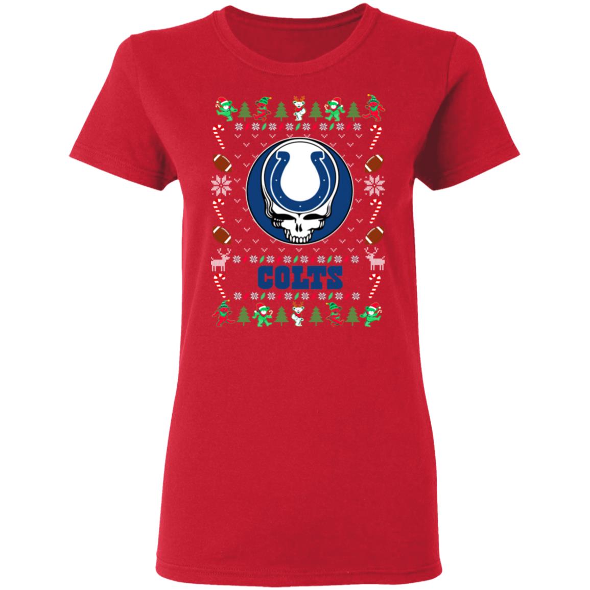 Indianapolis Colts Gratefull Dead Ugly Christmas Sweater Indianapolis Colts Gratefull Dead Ugly Christmas Sweater