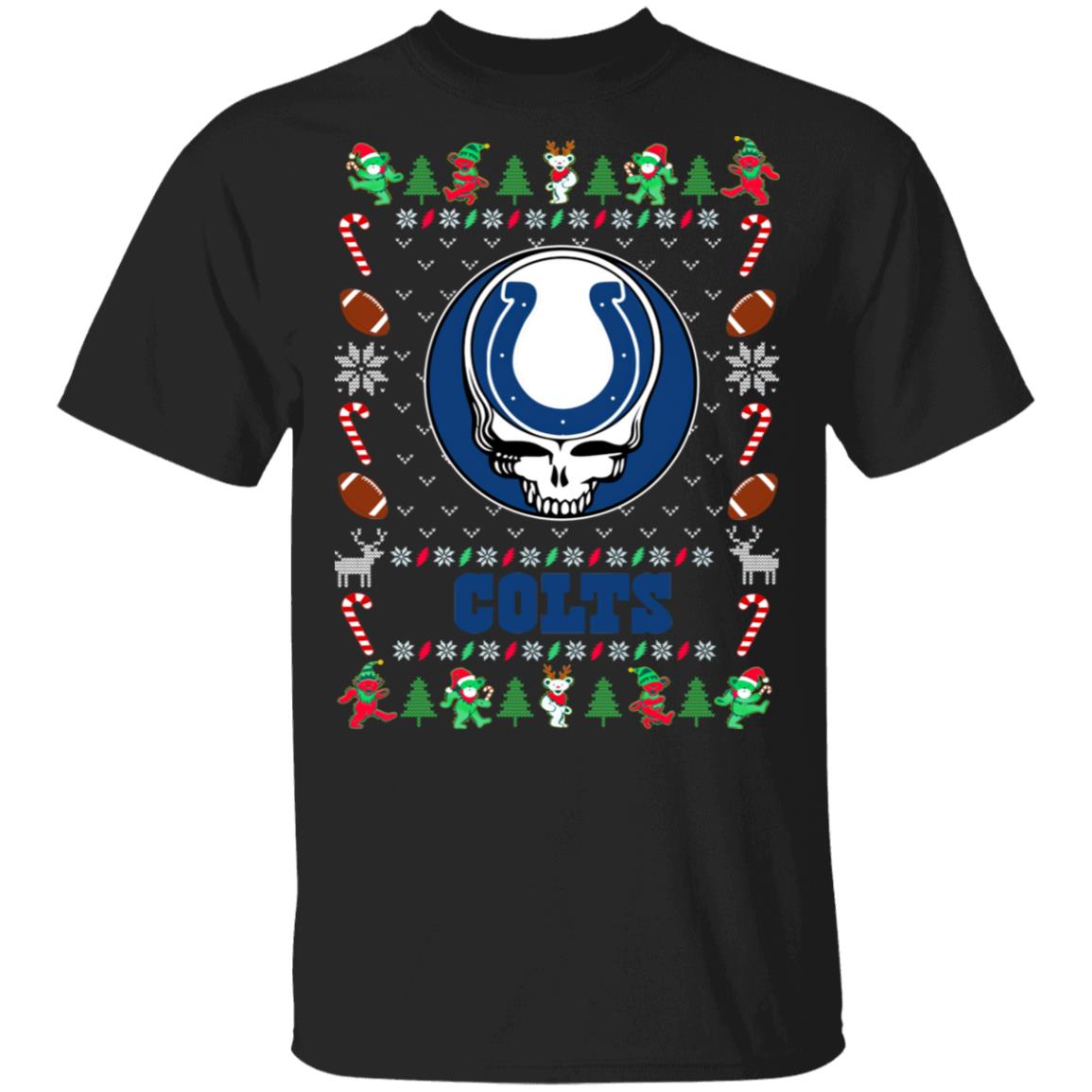 Indianapolis Colts Gratefull Dead Ugly Christmas Sweater Indianapolis Colts Gratefull Dead Ugly Christmas Sweater
