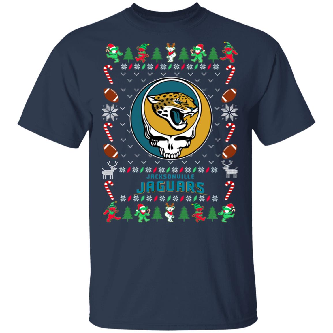 Jacksonville Jaguars Gratefull Dead Ugly Christmas Sweater Jacksonville Jaguars Gratefull Dead Ugly Christmas Sweater