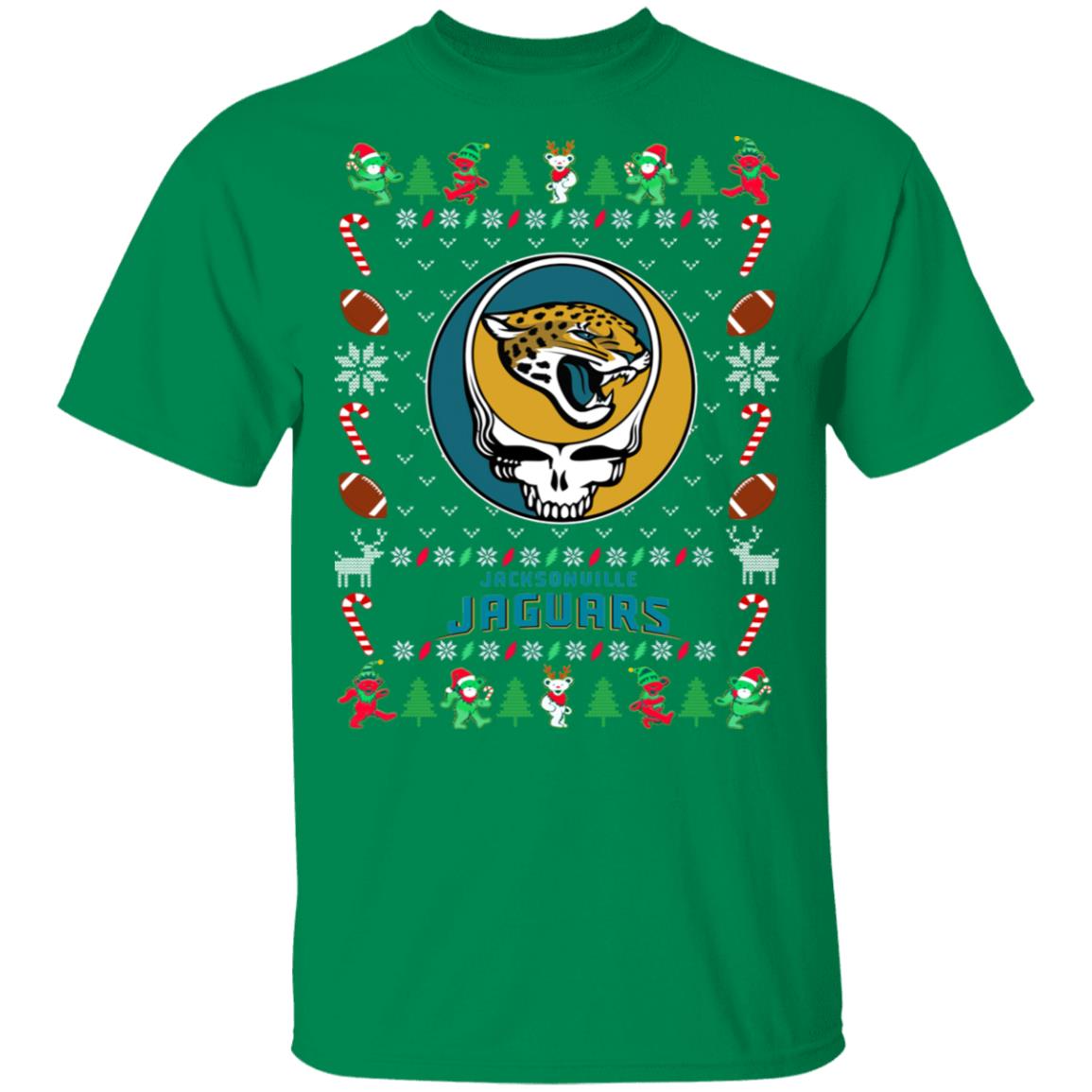 Jacksonville Jaguars Gratefull Dead Ugly Christmas Sweater Jacksonville Jaguars Gratefull Dead Ugly Christmas Sweater