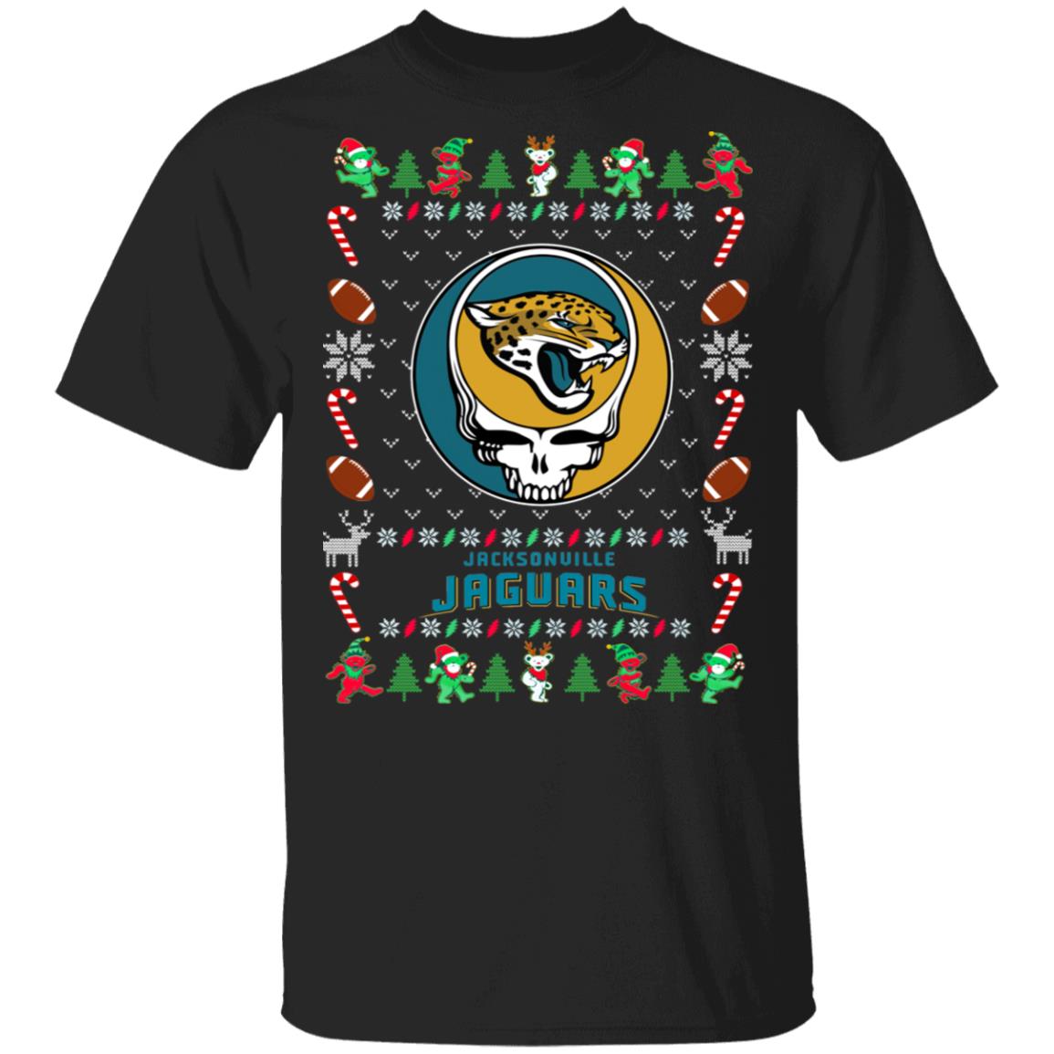 Jacksonville Jaguars Gratefull Dead Ugly Christmas Sweater Jacksonville Jaguars Gratefull Dead Ugly Christmas Sweater