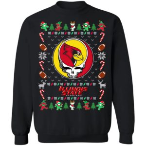 Illinois State Redbirds Gratefull Dead Ugly Christmas Sweater