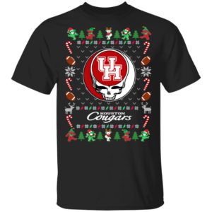 Houston Cougars Gratefull Dead Ugly Christmas Sweater Houston Cougars Gratefull Dead Ugly Christmas Sweater