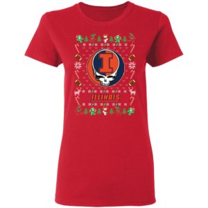 Illinois Fighting Illini Gratefull Dead Ugly Christmas Sweater