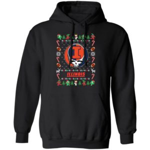 Illinois Fighting Illini Gratefull Dead Ugly Christmas Sweater
