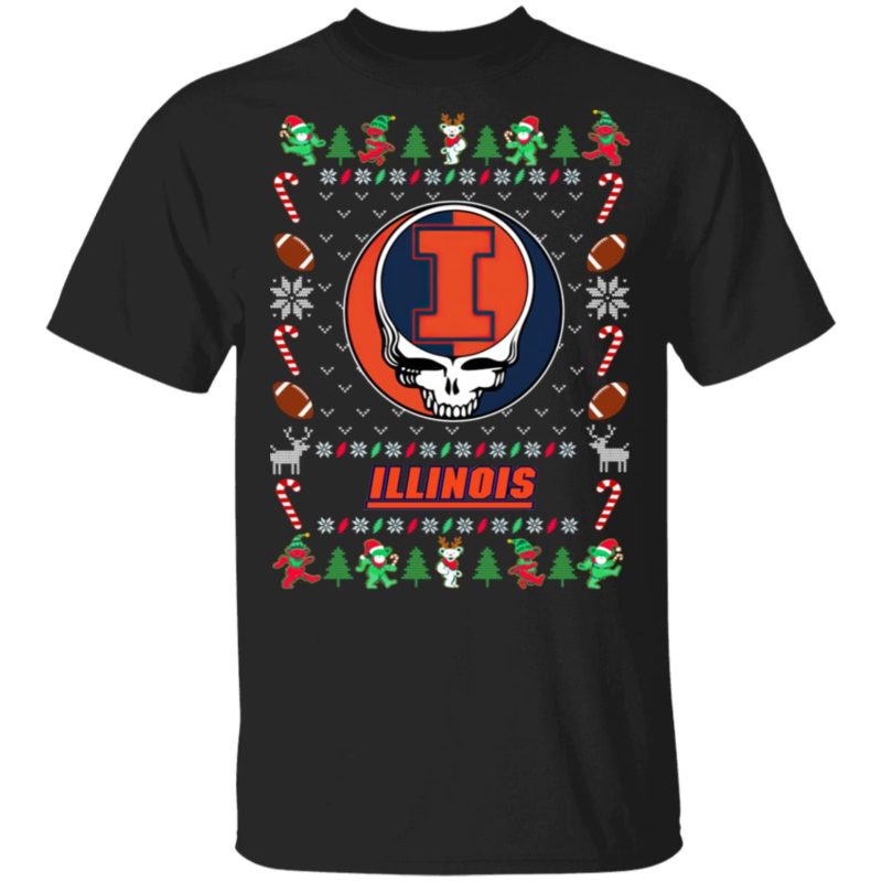 Illinois Fighting Illini Gratefull Dead Ugly Christmas Sweater