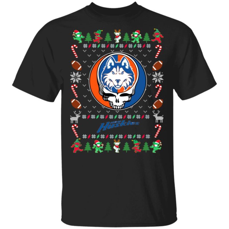 Houston Baptist Huskies Gratefull Dead Ugly Christmas Sweater