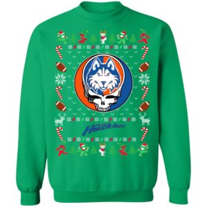 Houston Baptist Huskies Gratefull Dead Ugly Christmas Sweater