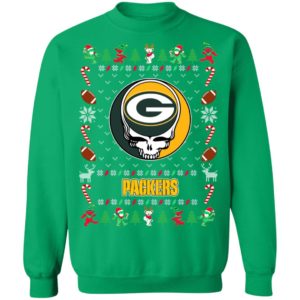 Green Bay Packers Gratefull Dead Ugly Christmas Sweater