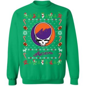 Evansville Purple Aces Gratefull Dead Ugly Christmas Sweater