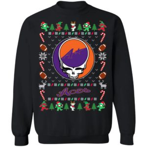 Evansville Purple Aces Gratefull Dead Ugly Christmas Sweater