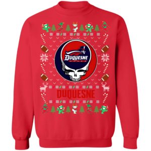 Duquesne Dukes Gratefull Dead Ugly Christmas Sweater