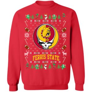 Ferris State Bulldogs Gratefull Dead Ugly Christmas Sweater