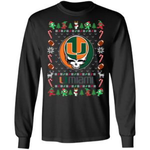 Miami Hurricanes Gratefull Dead Ugly Christmas Sweater