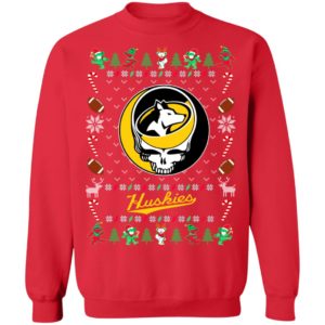 Michigan Tech Huskies Gratefull Dead Ugly Christmas Sweater