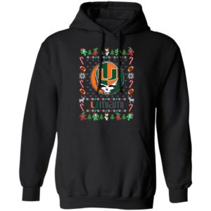 Miami Hurricanes Gratefull Dead Ugly Christmas Sweater