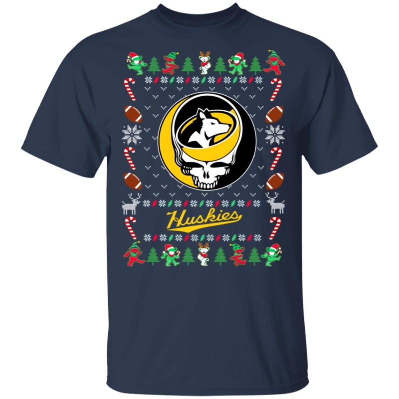 Michigan Tech Huskies Gratefull Dead Ugly Christmas Sweater