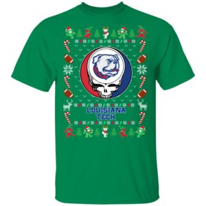 Louisiana Tech Bulldogs Gratefull Dead Ugly Christmas Sweater Louisiana Tech Bulldogs Gratefull Dead Ugly Christmas Sweater