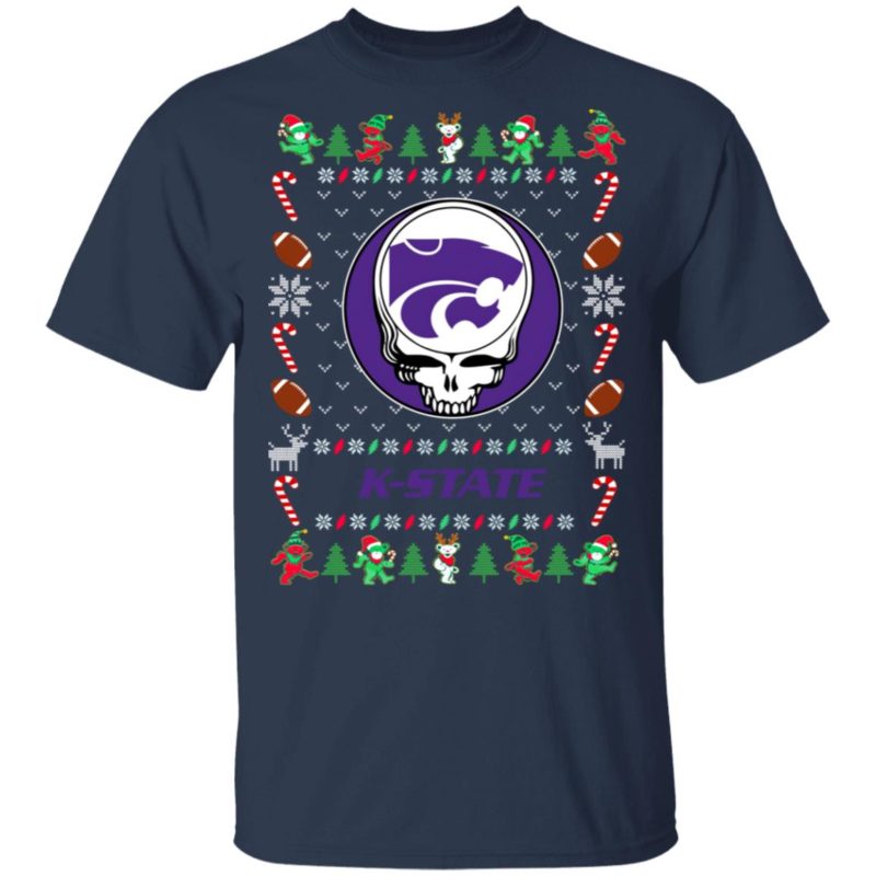 Kansas State Wildcats Gratefull Dead Ugly Christmas Sweater