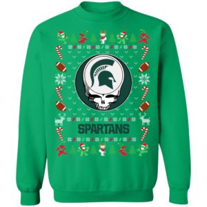 Michigan State Spartans Gratefull Dead Ugly Christmas Sweater