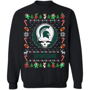 Michigan State Spartans Gratefull Dead Ugly Christmas Sweater