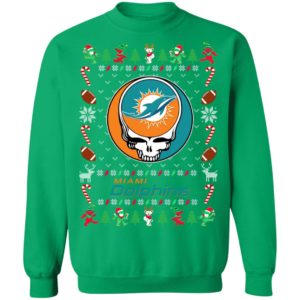 Miami Dolphins Gratefull Dead Ugly Christmas Sweater