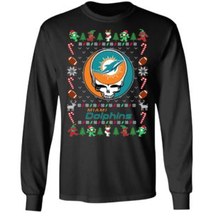Miami Dolphins Gratefull Dead Ugly Christmas Sweater