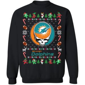 Miami Dolphins Gratefull Dead Ugly Christmas Sweater