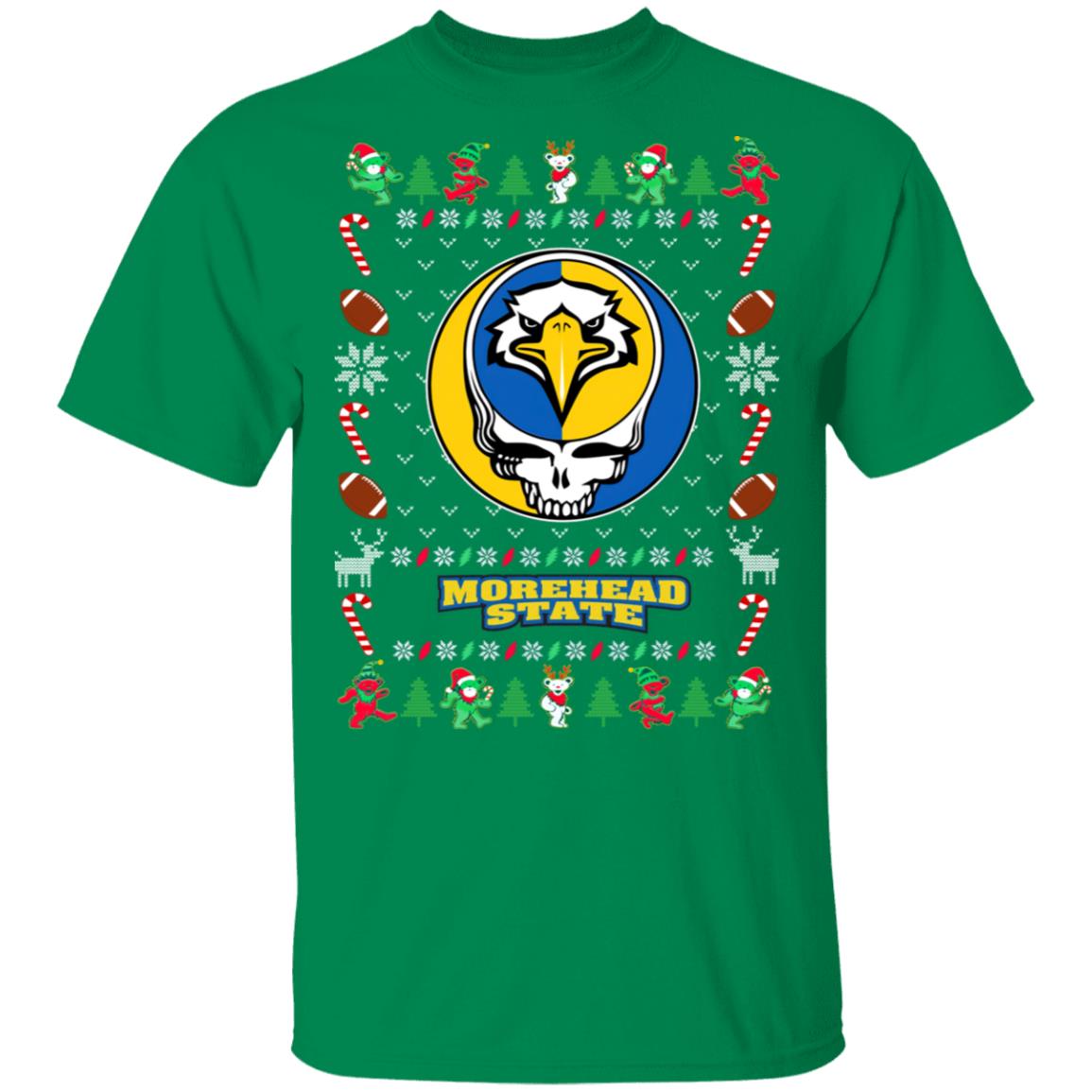 Morehead State Eagles Gratefull Dead Ugly Christmas Sweater Morehead State Eagles Gratefull Dead Ugly Christmas Sweater