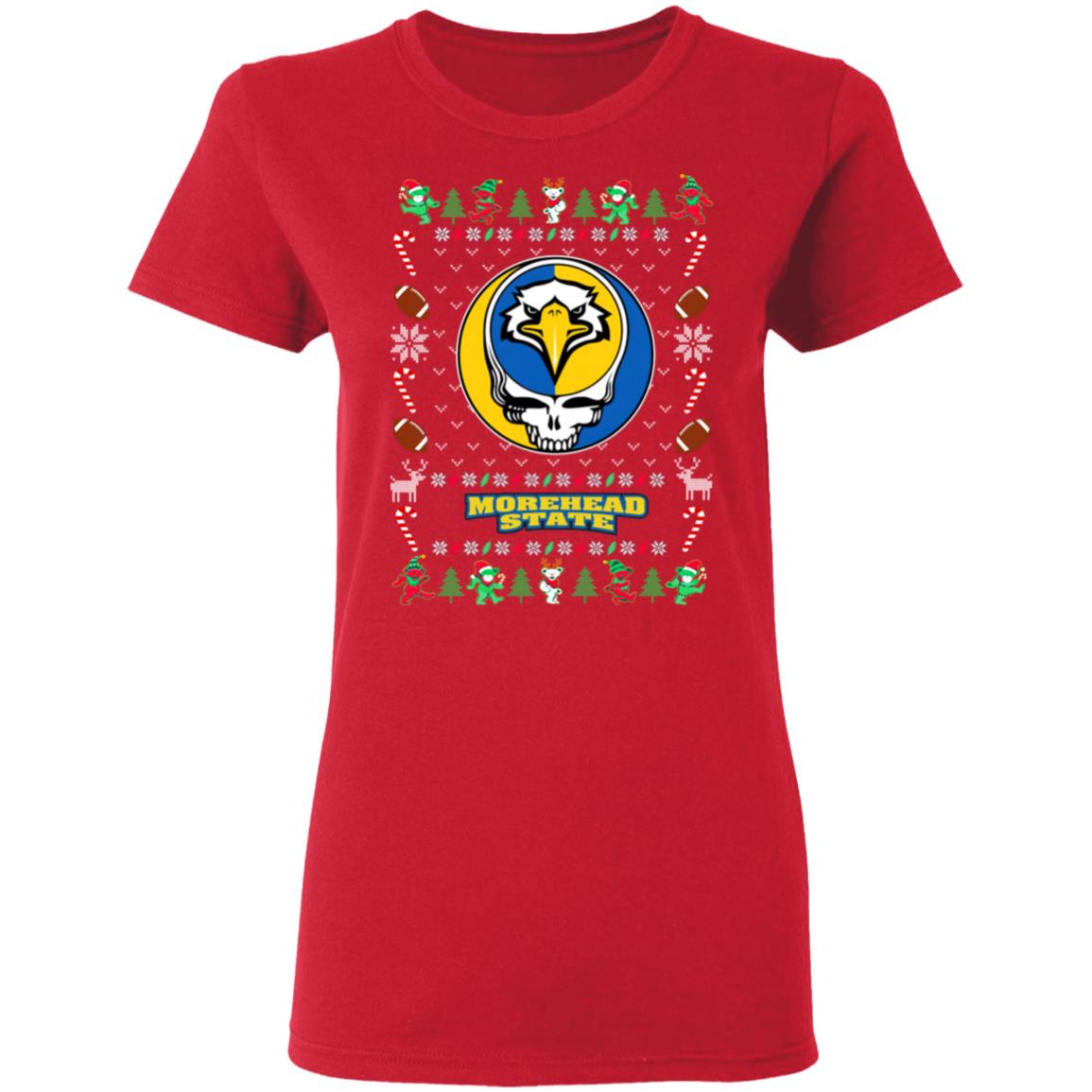 Morehead State Eagles Gratefull Dead Ugly Christmas Sweater Morehead State Eagles Gratefull Dead Ugly Christmas Sweater
